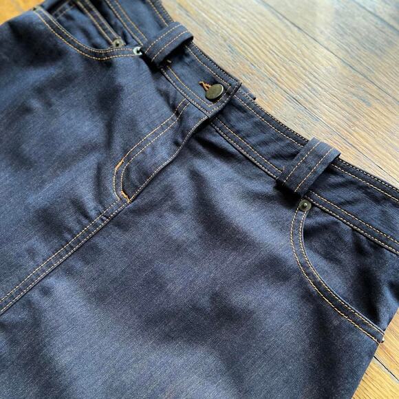 LAUNDRY by Shelli Segal Dyed Denim Skirt sz 6 - Picture 2 of 7